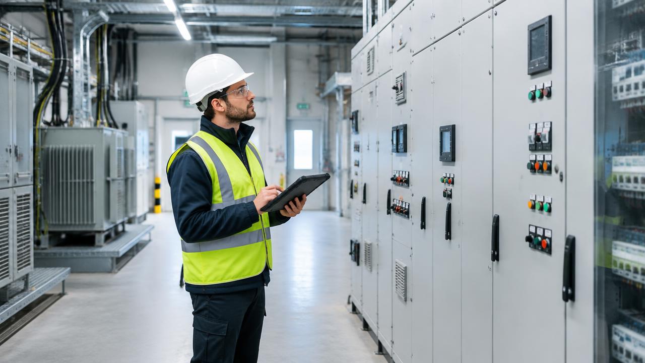 Engineer conducting an industrial site survey